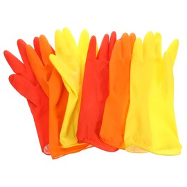 KICHOUSE 3 Pairs Reusable Kitchen Cleaning Gloves of Dishwashing Gloves for Housework Comfortable Fit Slip Grip Durable and Flexible for Daily Use