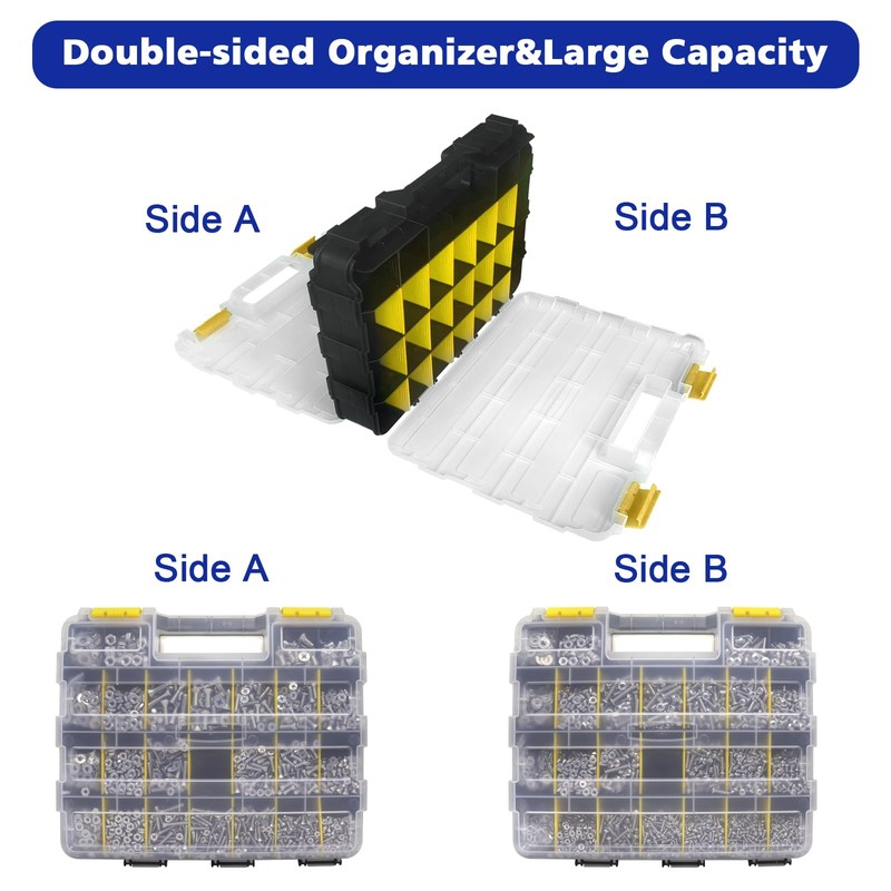 1575 PCS Nuts and Bolts Assortment Kit, Stainless Steel Phillips