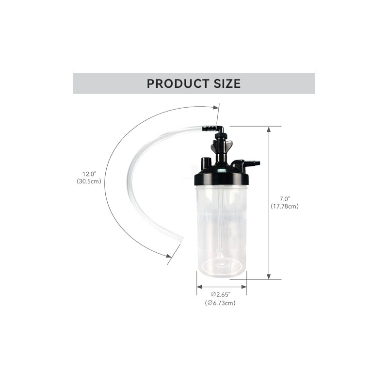 Oxygen Humidifier Bottle for Comfortable Inhalation