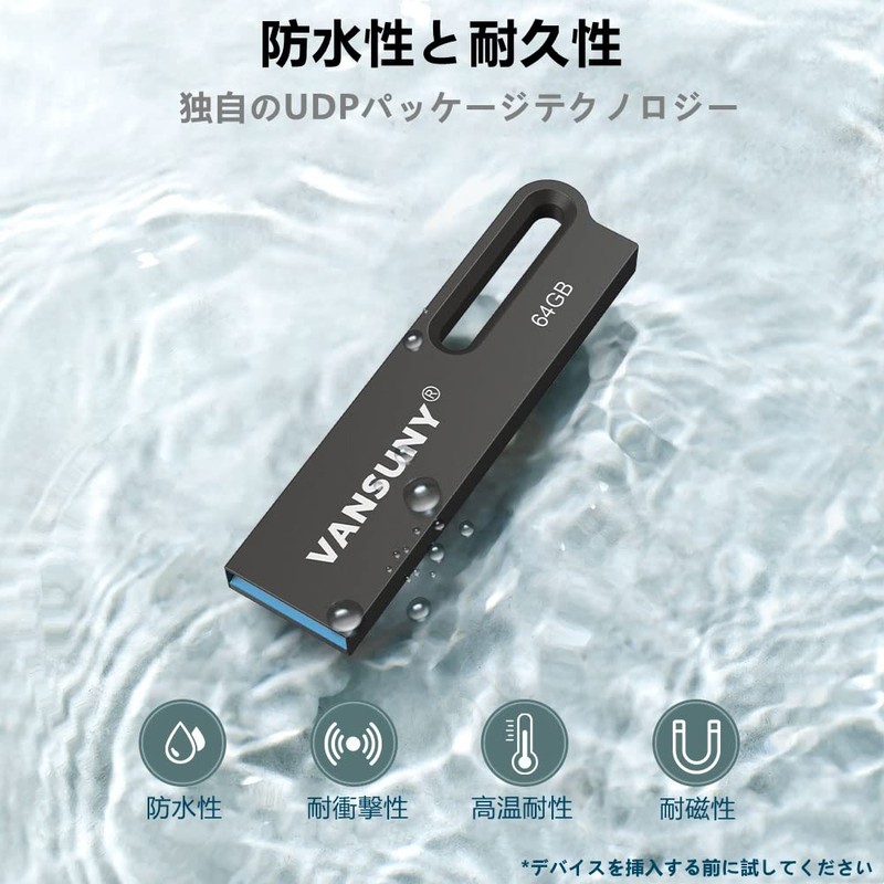 Vansuny 64GB USB Flash Drive (2 Pack) USB3.2 Gen1 120MB/s