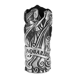 JSSELLER Metal Lighter Case Fits BIC, It Covers Standard Full Size Bic in J6. Zodiac Astrology Lighter Case, Design in Aquarius. One Piece Per Order