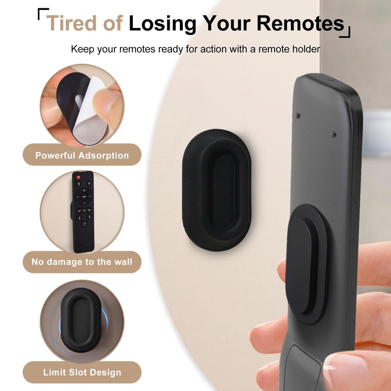 Magnetic Remote Control Holder Wall Mount, 4 Pack Silicone Remote