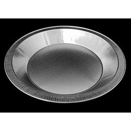 Handi-Foil 9" Smooth-Wall Aluminum 1-3/16" Deep Pie Pan Plate Tin - Heavy Duty! (Pack of 10)