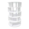 DYRABREST 5 Tier Rotating Shoe Rack Free Standing Spinning Shoe