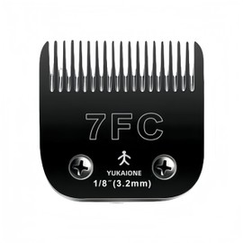 Yukaione 7F Dog Clipper Blade: Titanium Coated SK2 Steel, Universal Fit for Andis, Oster A5, Wahl KM - 1/8" Cut for Dogs & Cats
