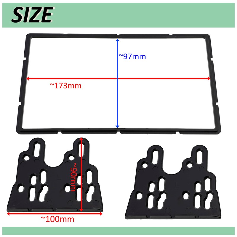 AERZETIX - C42700 - Frame/Front Plate/Adaptor 2-DIN for Car Radio