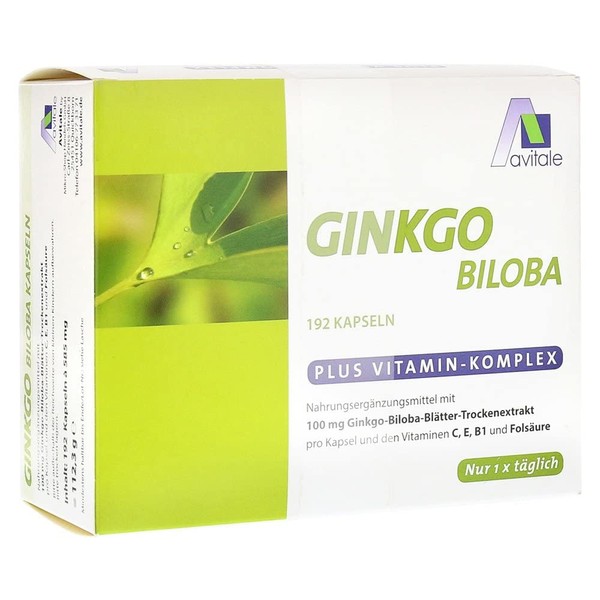 Avitale Ginkgo 100 mg capsules + B1, C + E, 192 pieces, 1 pack (1 x 112 g)