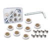 8-Piece Stainless Steel Shower Door Roller Replacement Set with Screws