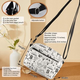 Acotar Velaris Crossbody Bag ACOTAR Merch Velaris City of Starlight Merch The Night Court Inspire Messenger Bag (Velaris HB CB CA)