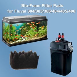 Qzbhct 4 Pcs Bio-Foam Pads for Fluval 304 305 306 404 405 406 Canister Filter Aquarium Filter Sponge Replacement