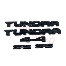 TOYOTA Overlay Gloss Blackout Door Tundra SR5 Rear 4X4 Emblem Badge For 2022 -24 Tundra