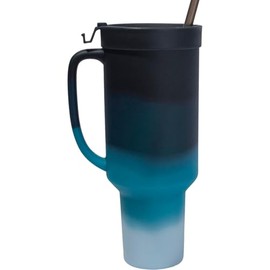 Silipint: 64oz Silicone WTFumbler Tumbler with Flip Lid and Straw, Unbreakable, Non-Toxic, Dishwasher Safe - Moon Beam