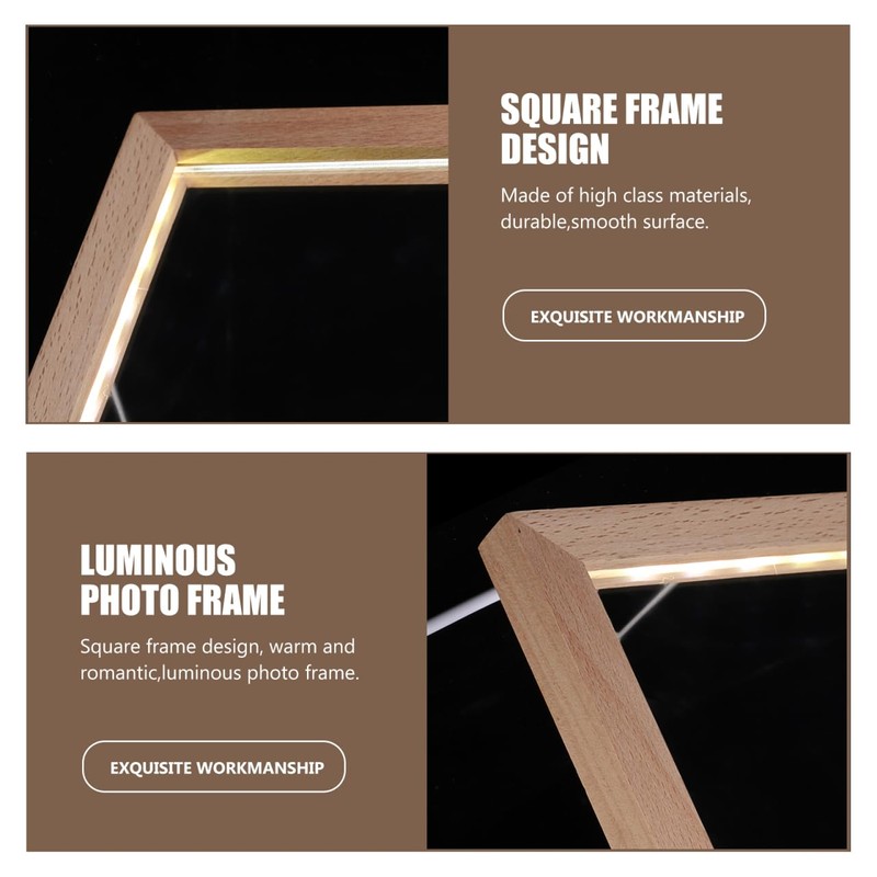 DOITOOL Luminous Photo Frame Night Light LED Picture Frame Photo