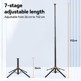 UTEBIT 59'' Telescopic Selfie Stick with Tripod, Enhanced 4-Leg Steady Base