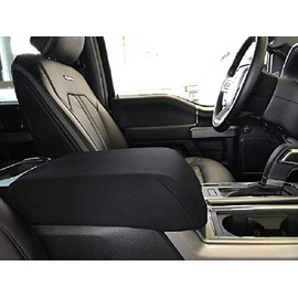Car Console Covers Plus Made in USA Designed for Ford Expedition 2018-2024 Neoprene Auto Armrest Center Console Cover Protector Black