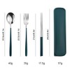 Huture Stainless Steel Cutlery Set Fork Spoon Chopsticks with Case