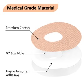 G7 Adhesive Patches,20 Pack Waterproof Flexible & Breathable Overpatches with Hole for G7 sensor,Hypoallergenic & Latex-Free,Skin-Friendly Patches for 10 Days,Multi-Color