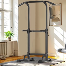 Dland Power Tower Pull Up Bar Dip Station for Home Gym Strength Training