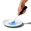 OXO Good Grips Dish Brush, Nylon Bristles with Built-in Scraper,