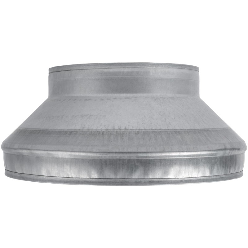VezoWorks 12" to 8" Inch Duct Pipe Adapter - Galvanized