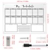 GOIYZTTR Acrylic Whiteboard Calendar Wipe Clean Wall Calendar Reusable Calendar