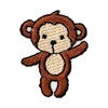 (1" x 3/4") Mini Monkey, Animals, Embroidered, Iron-on Patch (3)