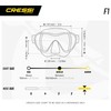 CRESSI F1 Mask Yellow - Frameless Mask for Diving and