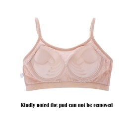 3 Pieces Mini Camisole Bra Padded Bra Tank Top Bra Women Sports Bra with Straps (Black, White, Beige, L)