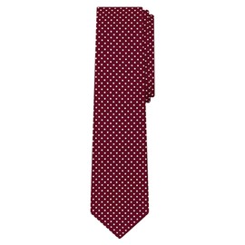 Jacob Alexander Polka Dot Print Men's Reg Polka Dotted Tie - Burgundy