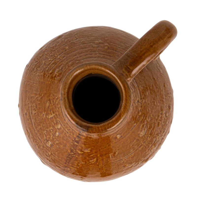 Creative Co-Op Bohemian Charm Stoneware Vase with Handle, Multicolor, Set