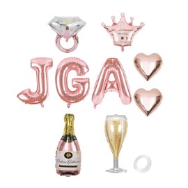 LUMOOM JGA Deko Frauen, Roségold JGA Luftballons, Junggesellenabschied Frauen Ballon, 32 inch Luftballons, Bride To Be Deko für Bachelorette Party