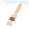 Ciieeo 1pc Wooden Handle BBQ Basting Brush High Temperature Wool