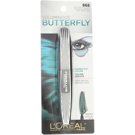 L'Oreal Paris Voluminous Butterfly Mascara, Blackest Black [868] 0.22 oz (Pack of 3)