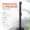 Lukso LUK40SDB Black 40" ADA Compliant Stanchion with Dual 10'