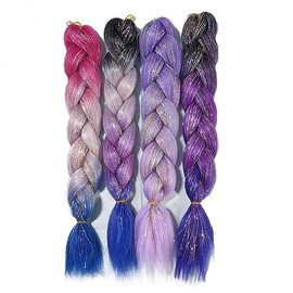 21 Colors 48 Inches Fairy Hair Tinsel Hair Extensions Heat Resistant with Tools and Rhinestone Hair Accessories for Women (Kit A)