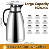 102 Oz Thermal Coffee Carafe, 3 Liter Stainless Steel Thermos