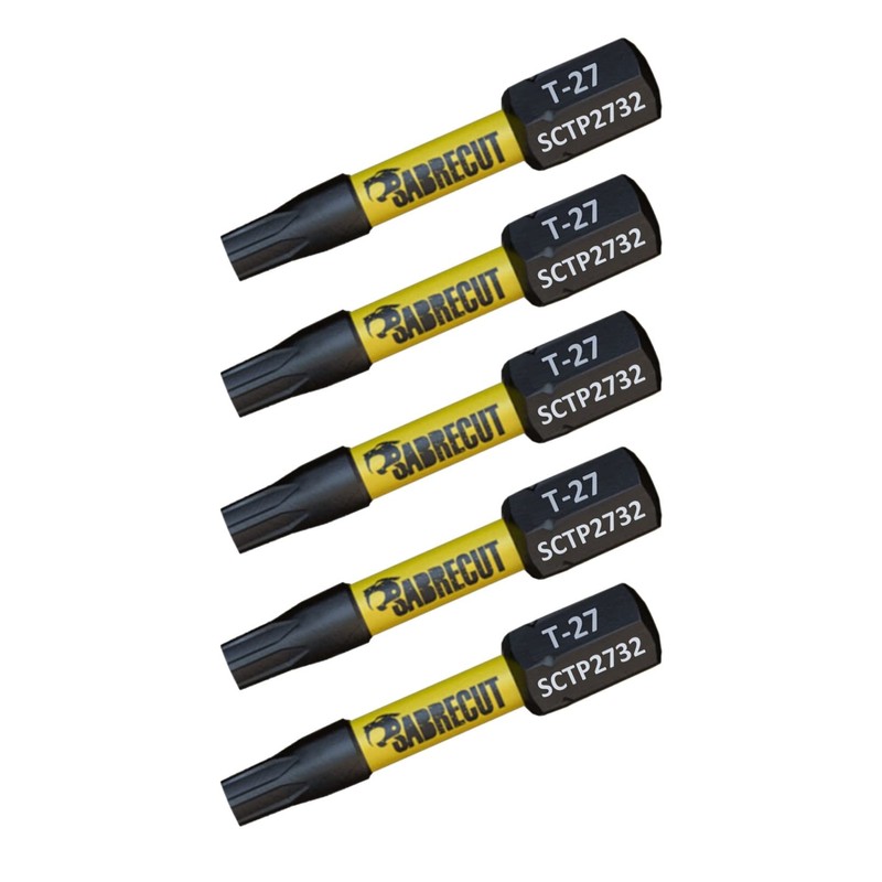 5 x SabreCut SCTP2732_5 32mm T27 TX27 Torx Tamper Proof