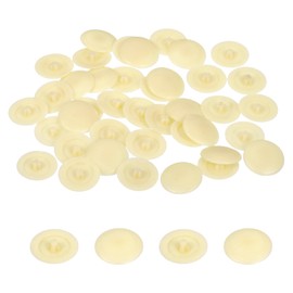 uxcell 40PCS Screw Cap Covers, 12mm Waterproof Plastic Screw Decorative Caps for Phillips Cam Lock Nuts Self-Tapping Screws, Beige