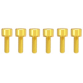 6 Pcs M5x18 Bicycle Stem Screw with Gasket for Mountain Bikes Road Bikes Repair Parts Titanium Alloy
