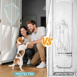 JKLMN Door Protector from Dog Scratching – Transparent Dog Scratch Guard for Doors & Furniture, No-Residue Pet Door Scratch Protector for Dogs & Cats, Scratch Guard for Doors (118"x8.3")