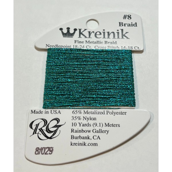 Kreinik #8 Fine Braid - 10M Card - Color 029