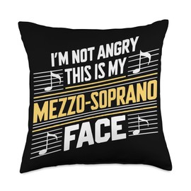 Mezzo Soprano Singer Vocal Vocalist Voice Singing Choir Throw Pillow