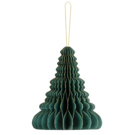 Libetui Set of 3 Decorative Christmas Trees, Reusable Christmas Trees, Honeycomb Balls Made of Cardboard, Decorative Christmas Tree, Green, for Hanging or Standing, 15-20-24 cm