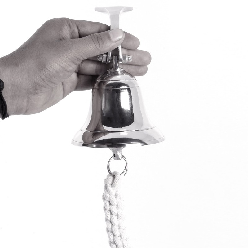 Nautical Wall Hanging Ship Bell 4", Silver Chrome
