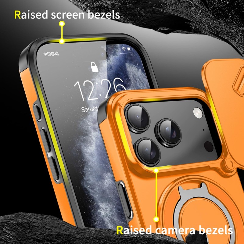 MRRSIWEI for Apple 17 Pro Max Case with Slide Camera.Slide