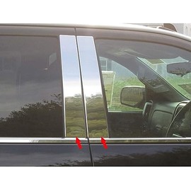 Elite Auto Chrome Stainless Pillar Post Trim 4pc fits Chevy Silverado 14-18 4D