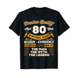 Vintage The Man Myth Legend 80 Yrs 80th Birthday Shirt T-Shirt