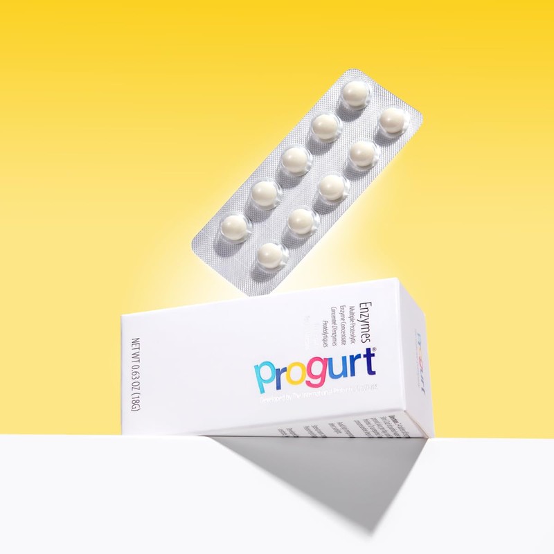 Enzimas Proteolíticas Progurt – 60 tabletas entéricas para digestión, circulación