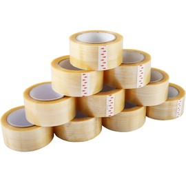 TECPO 12x Paketklebeband, 50mm x 100m transparent Klebeband Verpackungsbänder Packband Paketband Kleberoller - Zum Verpacken von Paketen, Päckchen, Kartons, Versandschachteln und Umzugskartons