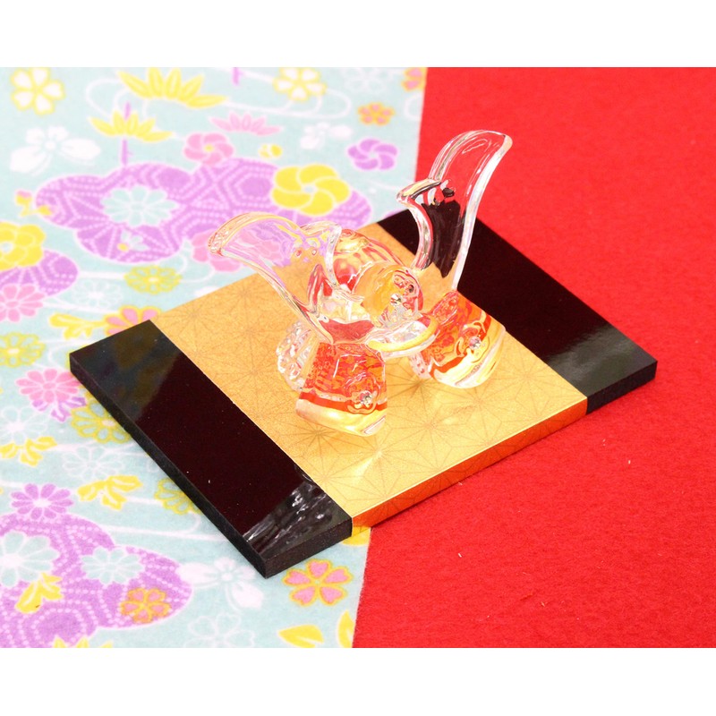Craftsman House Tango no Sekku Isamu Glass, Helmet Decoration (Red)